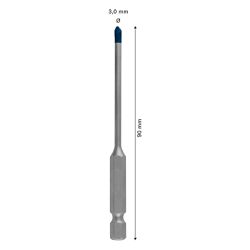 Broca para porcelanato Bosch EXPERT HEX-9 Hard Ceramic 3x90mm