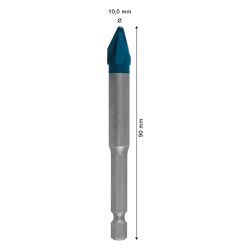 Broca para porcelanato Bosch EXPERT HEX-9 Hard Ceramic 10x90mm