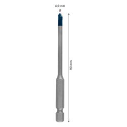 Broca para porcelanato Bosch EXPERT HEX-9 Hard Ceramic 4x90mm