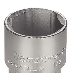Soquete Sextavado em Aço Cromo Vanádio 32 mm - Encaixe 1/2'' - Tramontina Pro