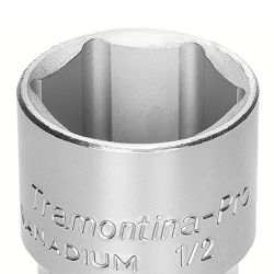 Soquete Sextavado em Aço Cromo Vanádio 8 mm - Encaixe 1/2'' Tramontina PRO