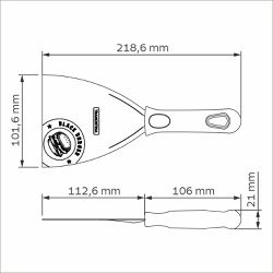 Espátula Black Burger em Aço Inox e Cabo de Polipropileno Preto 4'' - Tramontina 
