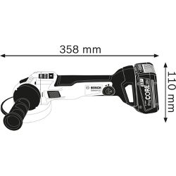Esmerilhadeira Angular a Bateria 5'' GWS 18V-10 PC ProCORE,18V, 2 Baterias ProCORE 8,0Ah, Carregador, em Maleta L-BOXX Bosch