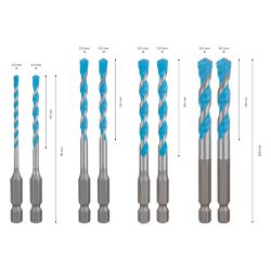 Jogo de Brocas Bosch EXPERT HEX-9 MultiConstruction Diâmetro 3-4-5-5-6-6-8-8 mm