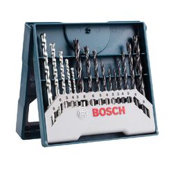 Jogo Brocas Alvenaria/Metal/Madeira Bosch Mini X-line 15 pçs