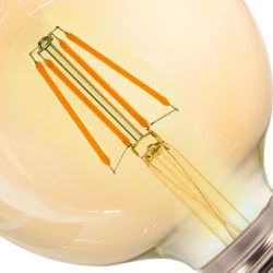 Lâmpada de Filamento Led Âmbar 2200K Globo G80 4W - Noll Led
