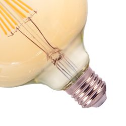 Lâmpada de Filamento Led Âmbar 2200K Globo G125 4W - Noll Led