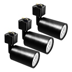 Kit Trilho Eletrificado p/ Spot Led 1M + 3 Spots 7W 3.000K Preto - Noll Led