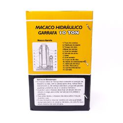 Macaco Hidraulico Garrafa (10t) 10 Toneladas 565,0005 - Graff Vantage