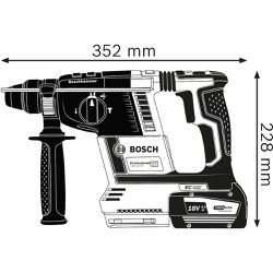 Martelete Perfurador Demolidor a Bateria Bosch GBH 18V-26 SDS-plus,18V, 2,6J EPTA, 2 Baterias 6,0Ah, 1 Carregador 220V em Maleta