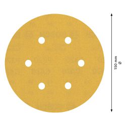 Disco de lixa Expert C470 150mm G320, 50 peças - Bosch 