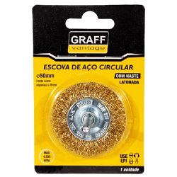 Escova De Aço Latonado c/ Haste 50x8mm (571,0007) - Graff Vantage 