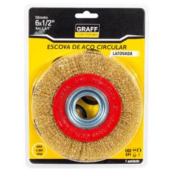 Escova de Aço Latonado Circular 6x1/2'' (571,0004) - Graff Vantage