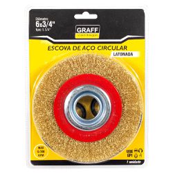 Escova de Aço Latonado Circular 6x3/4'' (571,0005) - Graff Vantage