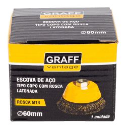 Escova de Aço Latonado tipo Copo c/ Rosca 60xM14mm (571,0014) - Graff Vantage