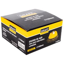 Escova de Aço Latonado tipo Copo c/ Rosca 150xM14'' (571,0016) - Graff Vantage