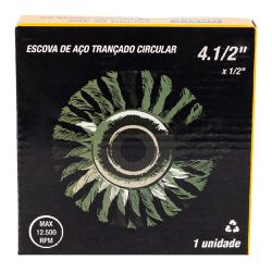 Escova de Aço Trançado Circular 4.1/2''x1/2'' (571,0017) - Graff Vantage