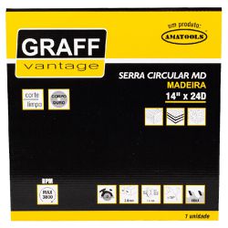 Serra Circular C/ Pastilha de Metal Duro P/ Madeira 14''x24D (579,0018) - Graff Vantage 