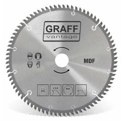 Serra Circular C/ Pastilha de Metal Duro P/ MDF 250mmX80D (581,0001) - Graff Vantage