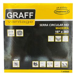 Serra Circular C/ Pastilha de Metal Duro P/ Madeira 16''X36D (579,0024) - Graff Vantage 