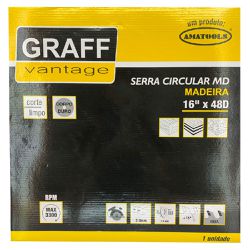 Serra Circular C/ Pastilha de Metal Duro P/ Madeira 16''48D (579,0025) - Graff Vantage 