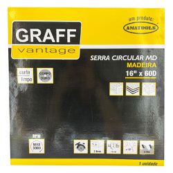 Serra Circular C/ Pastilha de Metal Duro P/ Madeira 16''x60D (579,0026) - Graff Vantage 