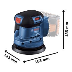Lixadeira roto orbital à bateria Bosch GEX 185-LI, 18V SB Brushless