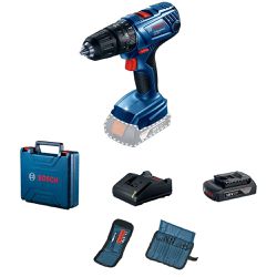 Parafusadeira e Furadeira de Impacto GSB 180-LI 18V, c/ 1 Bateria 2,0Ah, Carregador BIVOLT e Kit de Acessórios em Maleta - Bosch