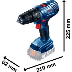 Parafusadeira e Furadeira de Impacto GSB 180-LI 18V, c/ 1 Bateria 2,0Ah, Carregador BIVOLT e Kit de Acessórios em Maleta - Bosch