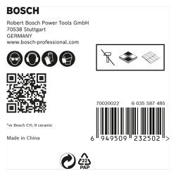 Jogo de brocas Bosch EXPERT HEX-9 Hard Ceramic 5x90mm