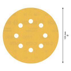 Disco de lixa Expert C470 125mm G400, 50 peças - Bosch 