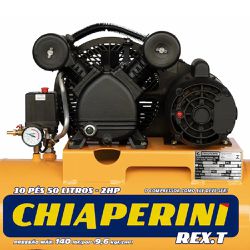 Compressor de ar média pressão 10 pcm 50 litros (10 REX.T) – Chiaperini