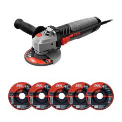 Esmerilhadeira Angular de 4.1/2'' Skil 9004 830W com 5 Discos