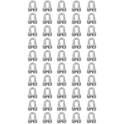 Kit Clips Grampo Para Cabo de Aço 1/8'' 1,0001 (Com 50 Unidades) - Nord 