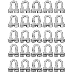 Kit Clips Grampo Para Cabo de Aço 1/4'' 1,0003 (Com 25 Unidades) - Nord 