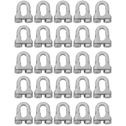 Kit Clips Grampo Para Cabo de Aço 3/8" 1,0005 (Com 25 unidades) - Nord
