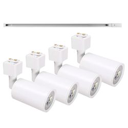 Kit Trilho Eletrificado p/ Spot Led 1M + 4 Spots 7W 3.000K Branco - Noll Led