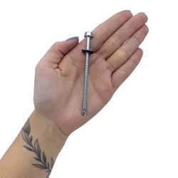 Kit Parafuso Autobrocante Cabeça Sextavada Com Arruela 5,5mm x 3.1/2'' - 16,0008 (Com 100 Unidades) - Nord