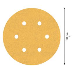 Disco de lixa Expert C470 150mm G150, 50 peças - Bosch 