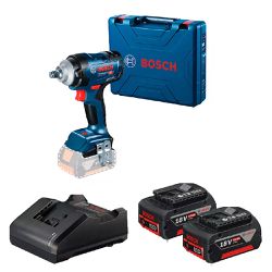 Chave de Impacto 18V Sem Fio Com Carregador e 2 Baterias (GDS 18V-400) - Bosch
