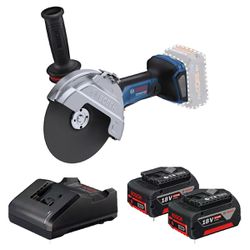 Esmerilhadeira 18V Brushless Sem Fio Com Carregador e 2 Baterias (GWS 18V-180 PC) - Bosch 