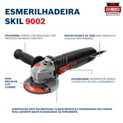 Esmerilhadeira Angular de 4 1/2'' Skil 9002 700W 