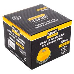 Escova de Aço Trançado tipo Copo c/ Rosca 100xM14mm (571,0019) - Graff Vintage