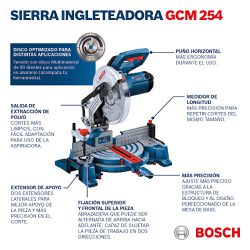 Serra Meia Esquadria Bosch GCM 254 + Disco Madeira 220V