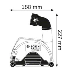Aspirador de pó p/ esmerilhadeiras GDE 115/125 FC-T Bosch 