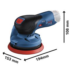 Lixadeira roto orbital a bateria Bosch GEX 12V-125, Brushless, SB