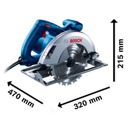 Serra Circular GKS 20-65 2000W com 1 Disco de serra e Guia paralelo Bosch