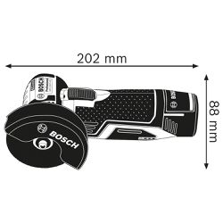 Multicortadora à bateria Bosch GWS 12V-76, 12V SB, Brushless