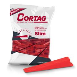 Cunha Para Nivelamento de Pisos Com 100 Unidades SLIM (61538) - Cortag