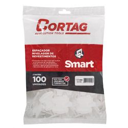 Espaçador Para Nivelador 1,5mm Com 100 Unidades SMART (62106) - Cortag